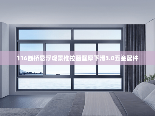 116断桥悬浮观景推拉窗壁厚下滑3.0五金配件